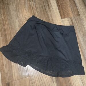Swim Black Skirt with Ruffle Hem